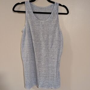 J. Crew Light Gray Striped Tank Top